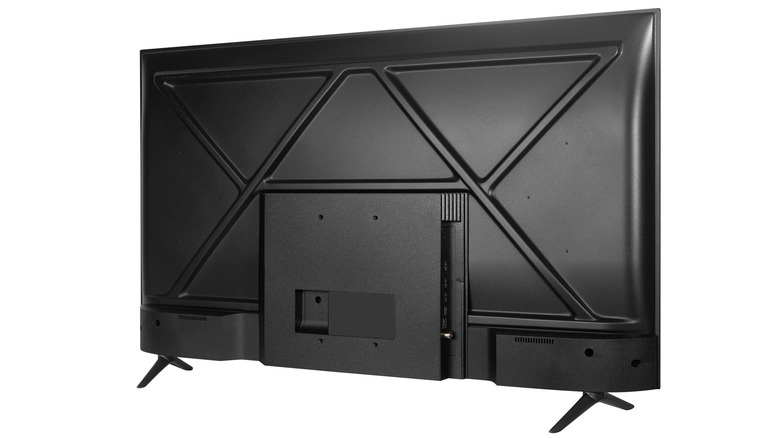 The back of a TV with air vents