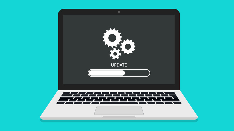 graphic of computer updating