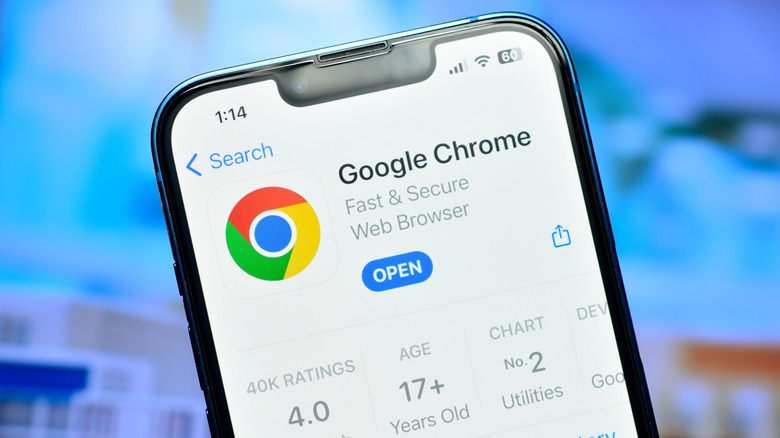 Google Chrome browswer in Google Play Store