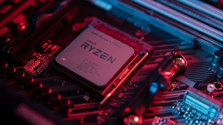 AMD Ryzen 3700x in motherboard