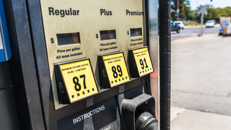 Gas station pump buttons