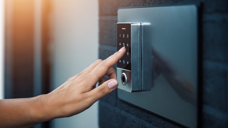 digital lock near door