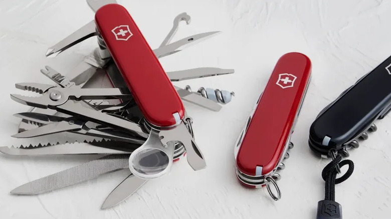 different Swiss army knife models