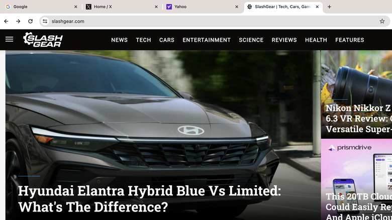 open tabs on Google Chrome