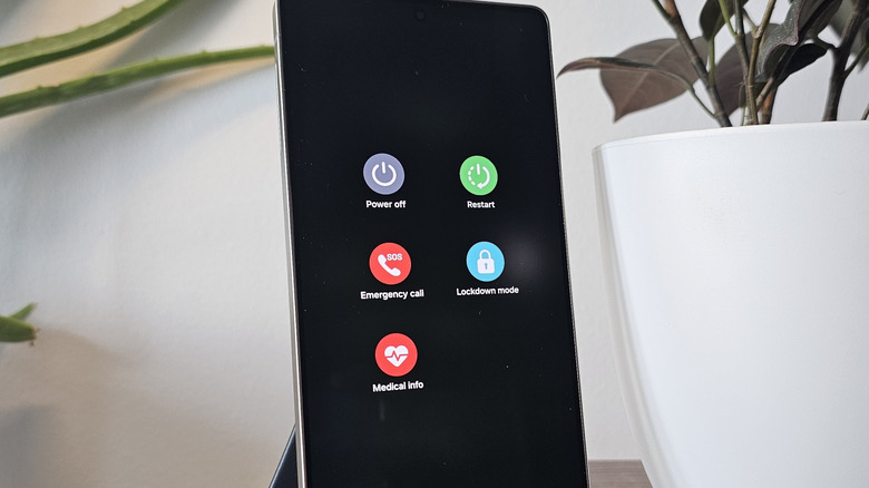 Power menu on Samsung Galaxy S25 Ultra