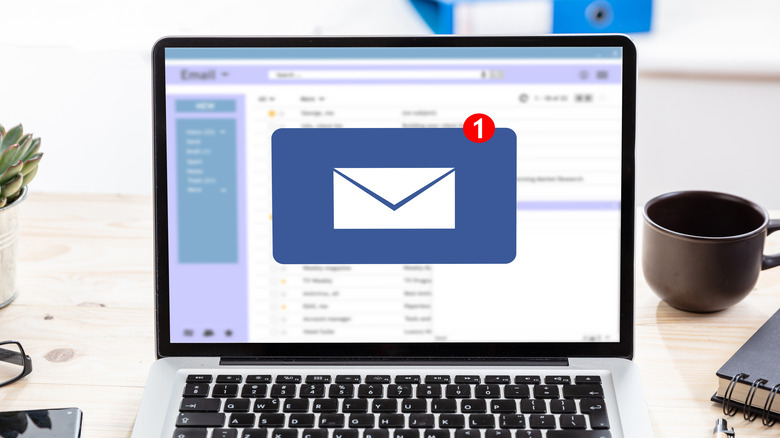 email notification on laptop