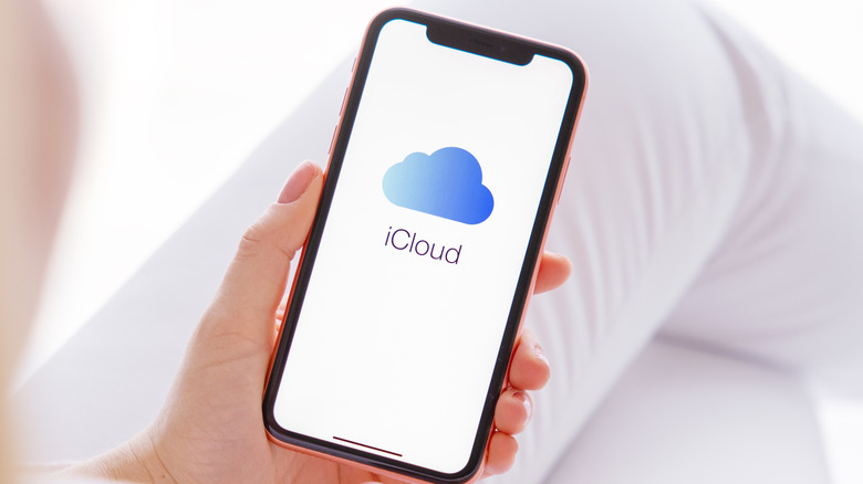 iCloud mascot on Apple iPhone