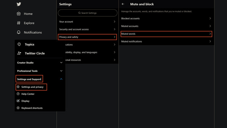 Twitter settings screenshot