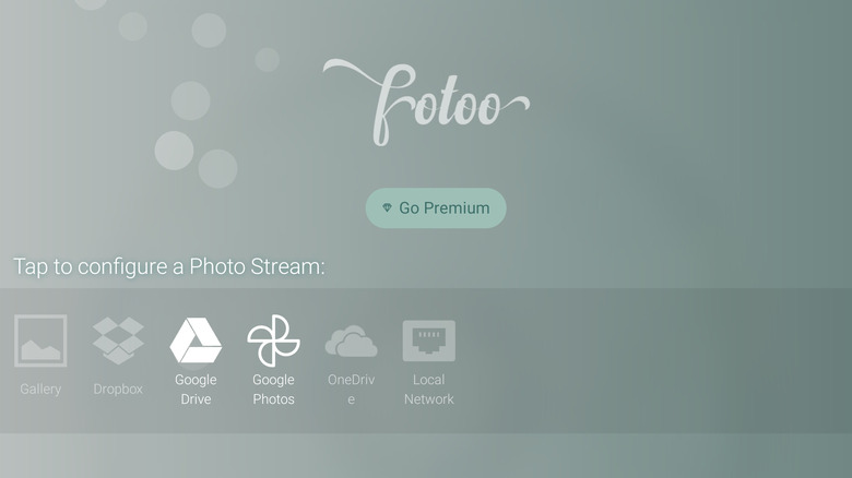 Fotoo photo stream options