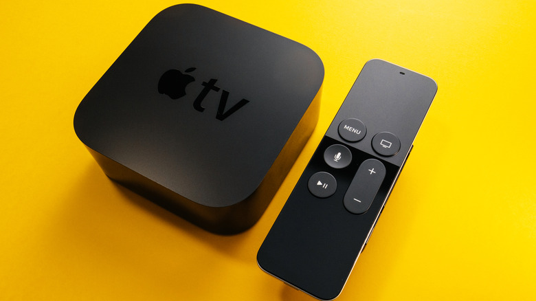 Apple TV 4K box and remote