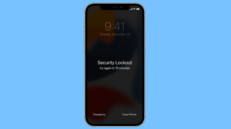 iPhone Security Lockout prompt