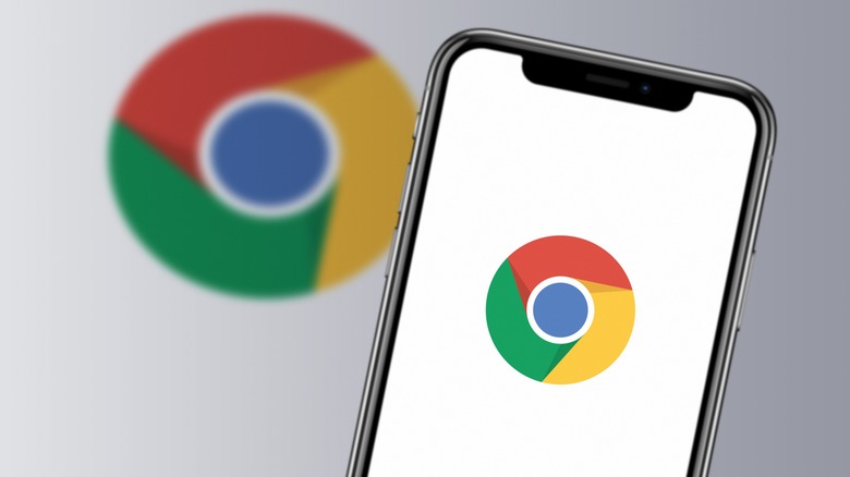 Google Chrome browser on smartphone