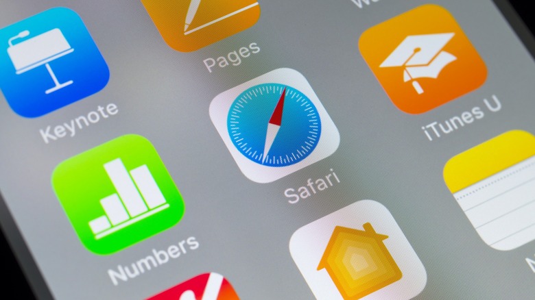 Safari logo on a phone