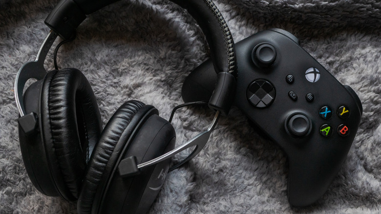 Xbox controller and headset