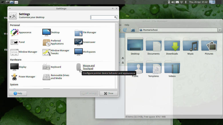 Linux xfce interface
