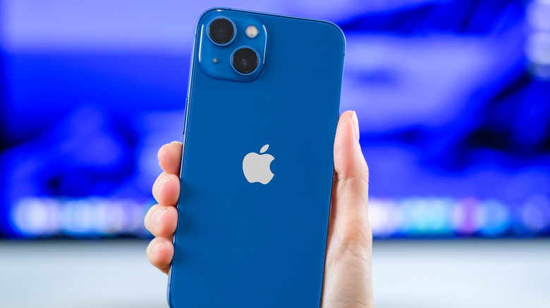 blue Apple iPhone  
