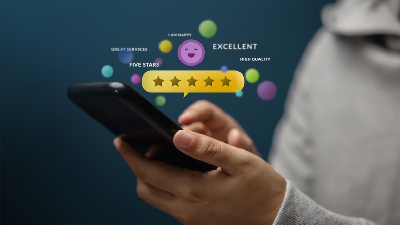 Person leaving a product review