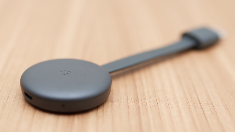 google chromecast on table