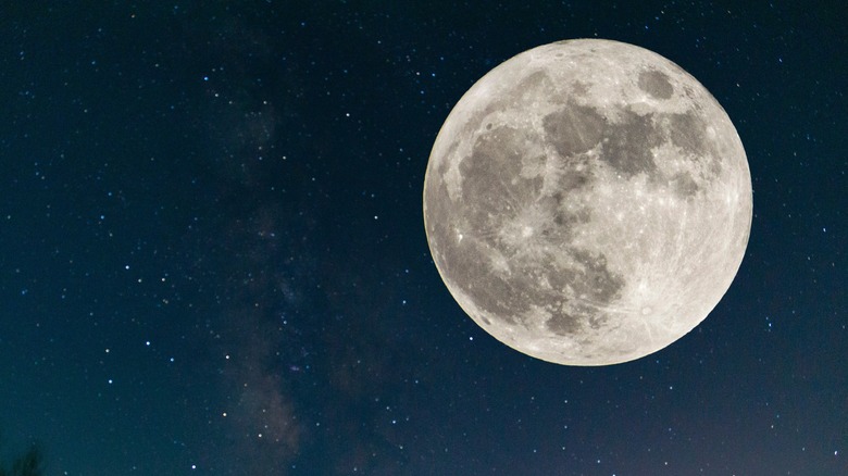 moon in the night sky