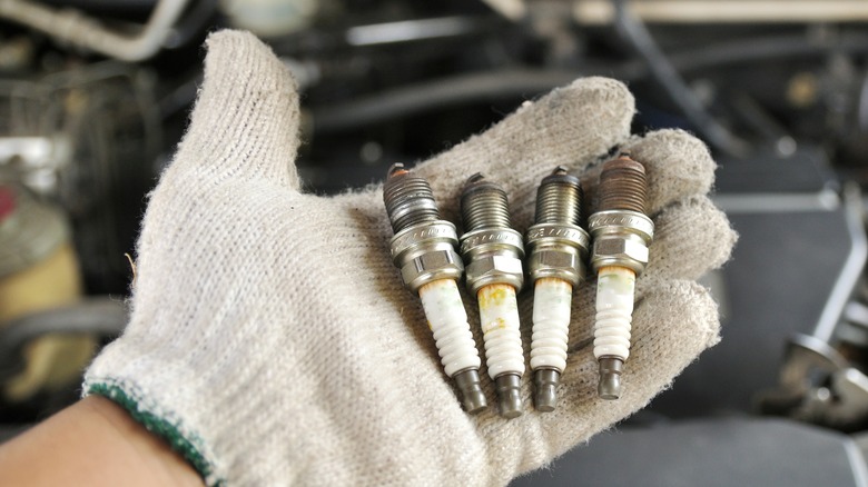 Old spark plugs