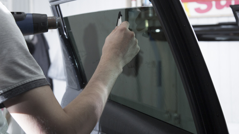 tinted car window