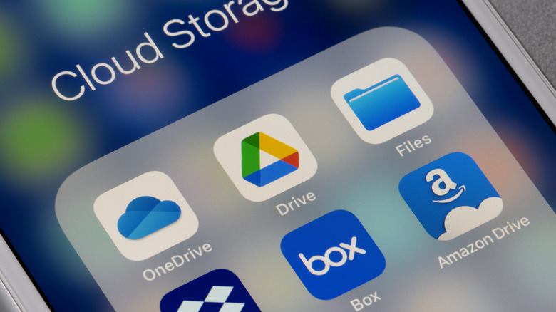 iCloud logo on iPhone screen