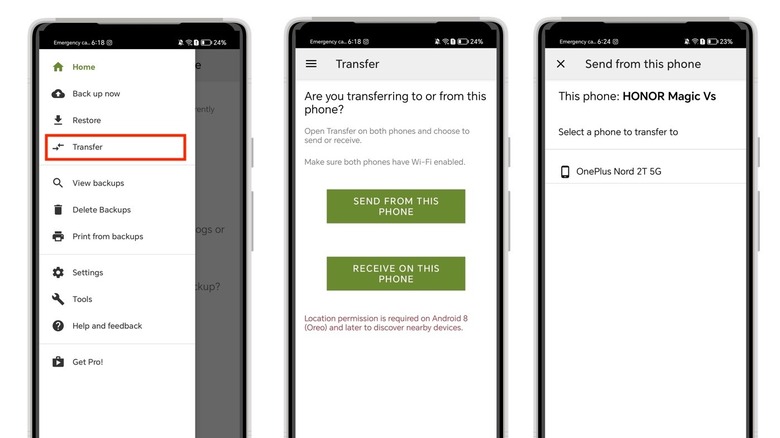 SMS Backup & Restore screenshots