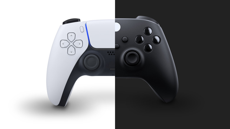 DualSense and xbox controllers