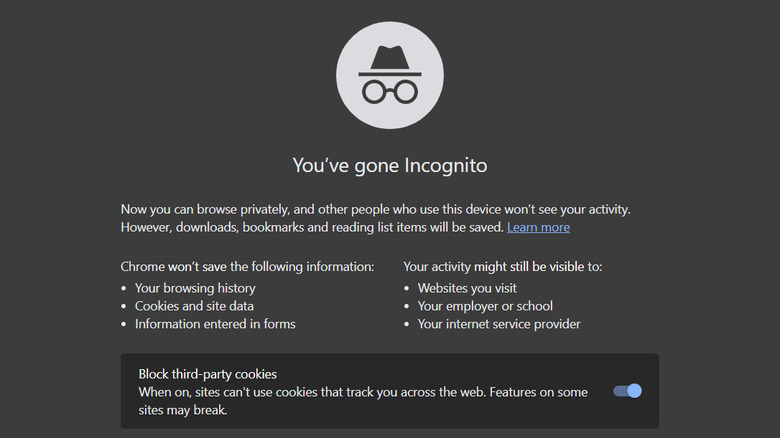 incognito mode Chrome