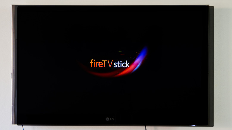 Fire TV Stick logo on TV 