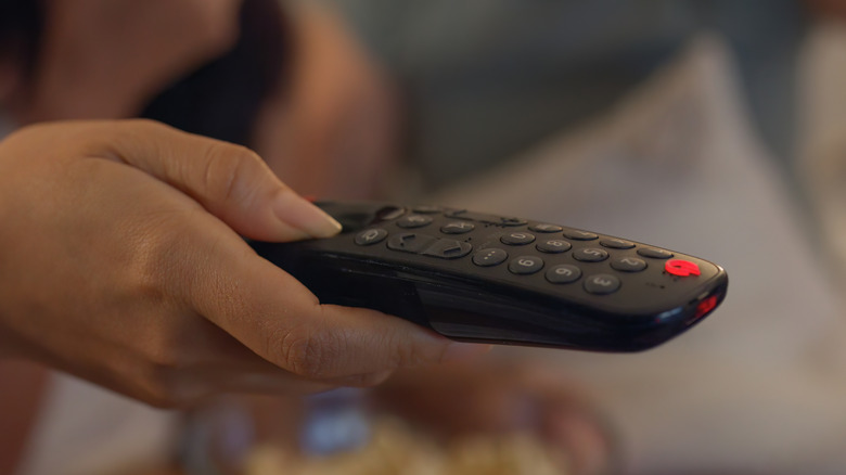pointing remote control TV