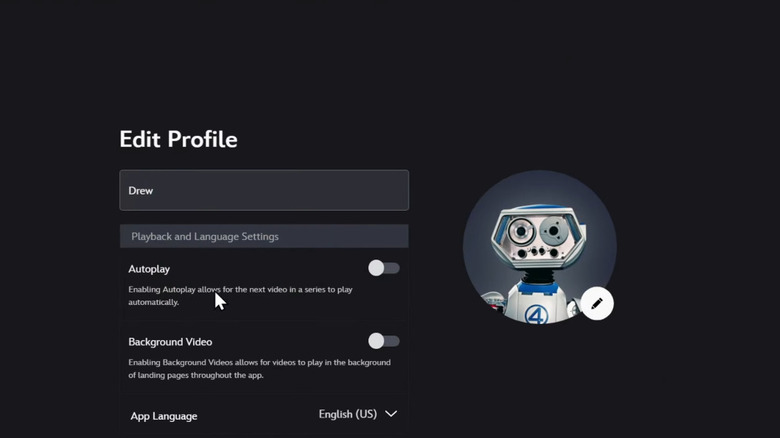 Autoplay settings in Disney Plus.