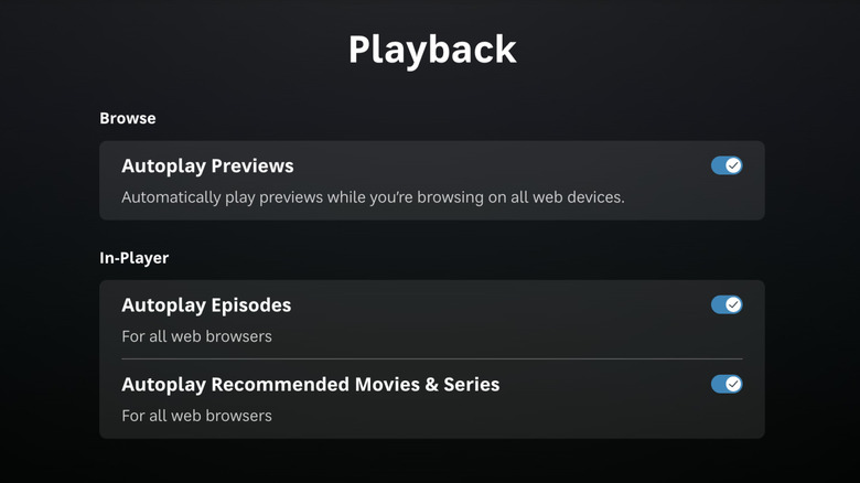 HBO Max playback settings on desktop