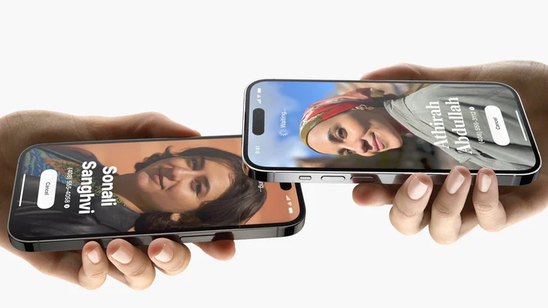 iPhone users using NameDrop
