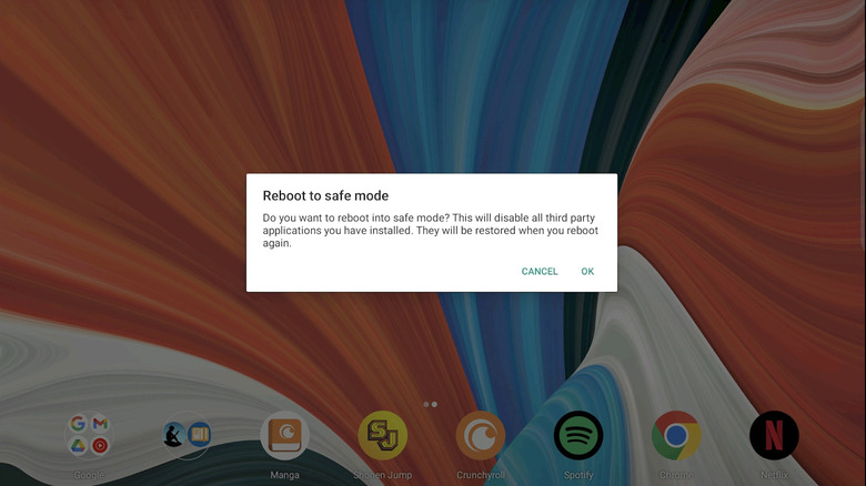 Android device rebooting into Safe Mode