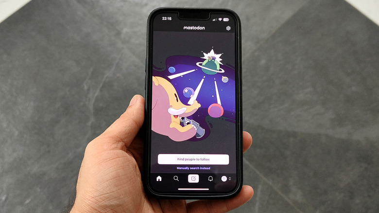 Mastodon app on a smartphone