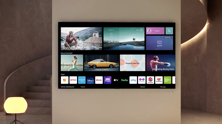 LG TV on wall
