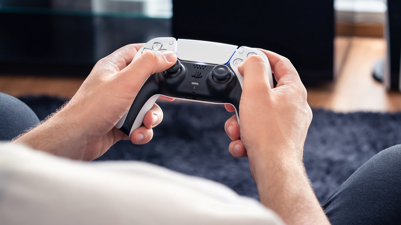 PS5 controller in hands