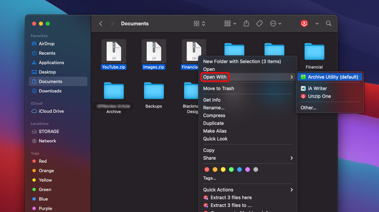Unzip multiple files macOS