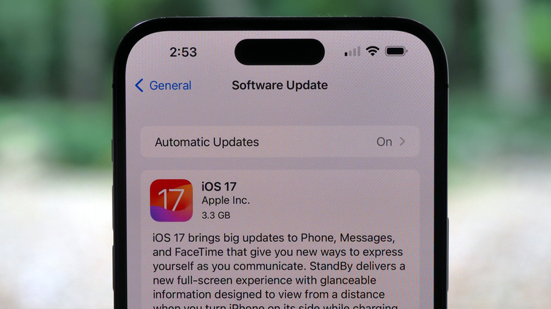 iOS 17 download screen