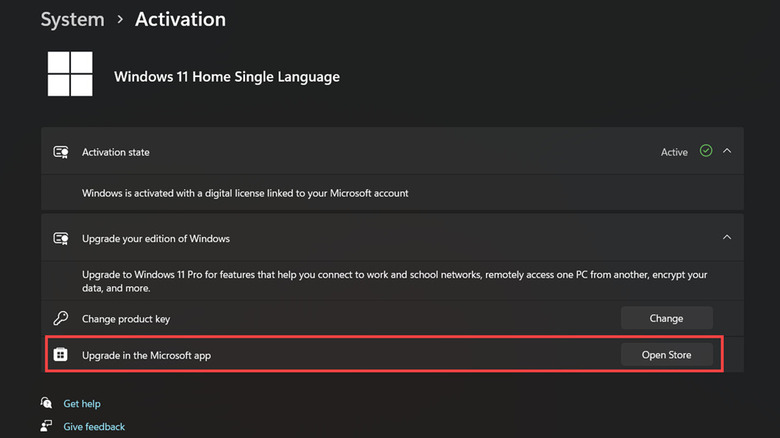 Windows 11 Activation Settings