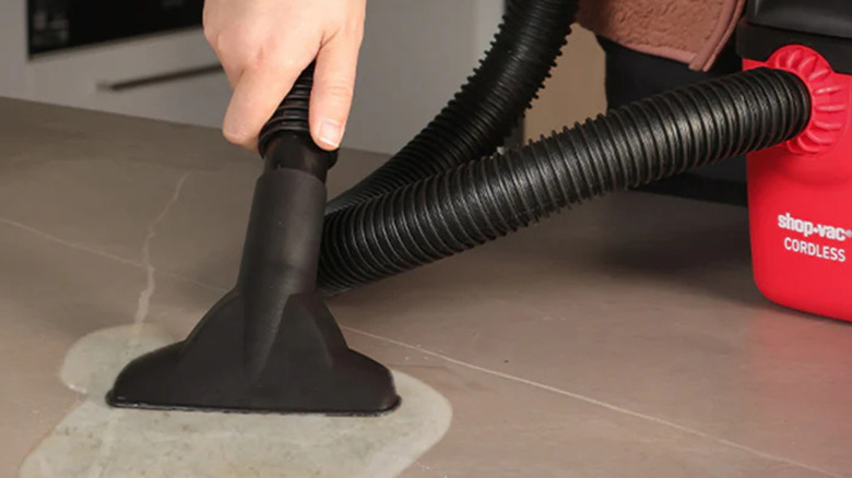Sucking water with Shop-Vac vaccum