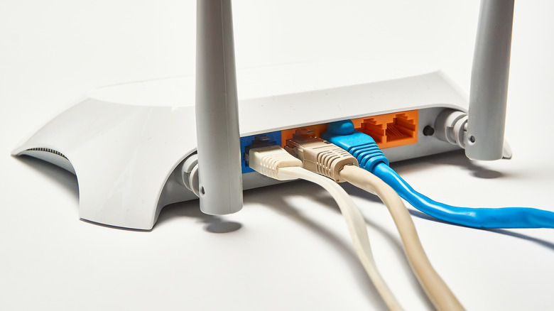 Router with cables