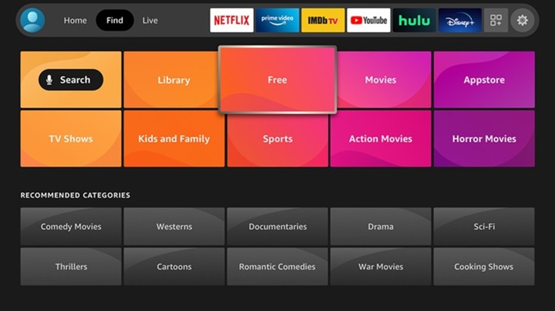 Fire TV menu