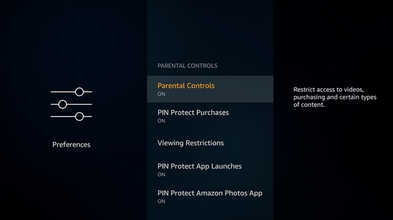 Fire TV parental controls