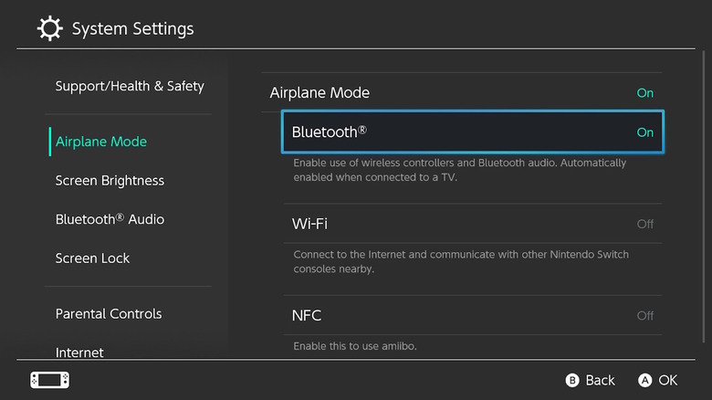 Switch Airplane Mode menu