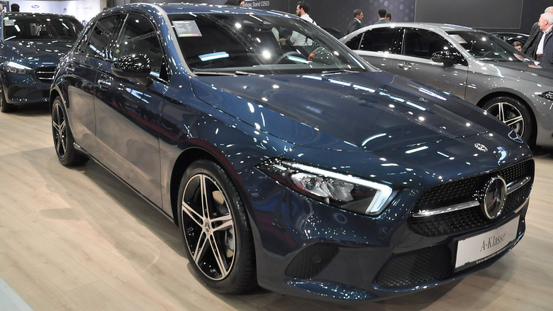 Mercedes-Benz vehicles on display