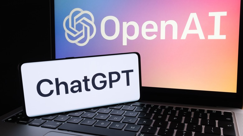 OpenAI laptop chatGPT phone