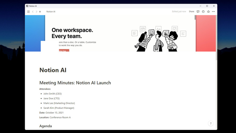 notion app on desktop