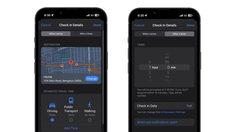Check In Details On iPhone